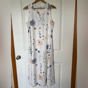 Boutique Flowered Dress L With Pockets